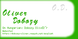 oliver dobozy business card